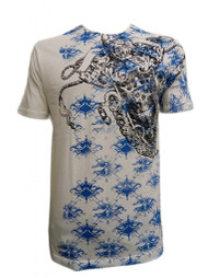 Konflic Men's Castle Skull Dagger Graphic Fashion MMA T Shirt