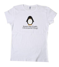 Women's Save the Earth! "It's the Only Planet with Chocolate!" White T Shirt-
