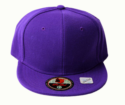 Fitted Acrylic Plain Style Purple Hat