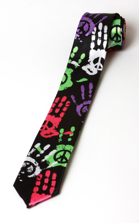 2" Peace Handprint Necktie