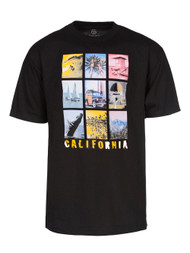 Men's California Scenes Black Short-Sleeve T-Shirt