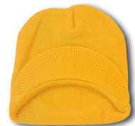 TopHeadwear Cuffless  Visor Winter Beanie - Yellow