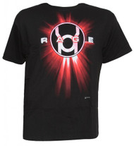 Officially Licensed DC Comics Red RAGE Lantern Symbol T-Shirt