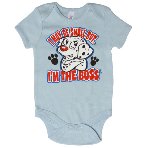 I May Be Small But I'm The Boss Dalmation Bodysuit