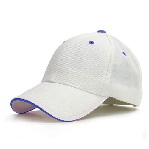 Promotional Wool Feel Cap With Sandwich Visor, White Royal