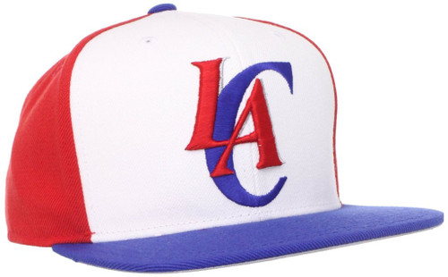 Los Angeles Clippers Adult White Front Snapback Hat