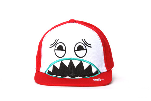 I'm Totally Different Biting Face Red/White Snapback