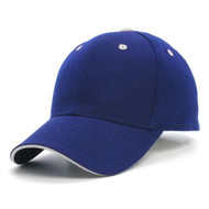 Promotional Wool Feel Cap With Sandwich Visor, Royal White