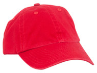 Low Profile Dyed Cotton Twill Cap - Red