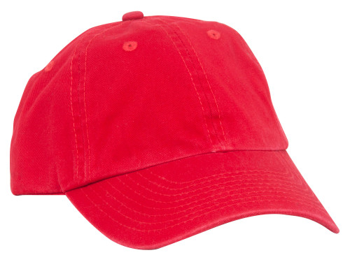 Low Profile Dyed Cotton Twill Cap - Red