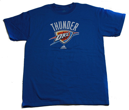 Oklahoma City Thunder Audience Fan Adidas Blue T Shirt