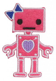 Pink Robot Patch (2.5 x 3 Inches)