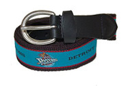 The Mark Adult Canvas Material NBA Detroit Pistons Belt w/Buckle Closure