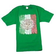 Mens Mexican Flag Green T Shirt