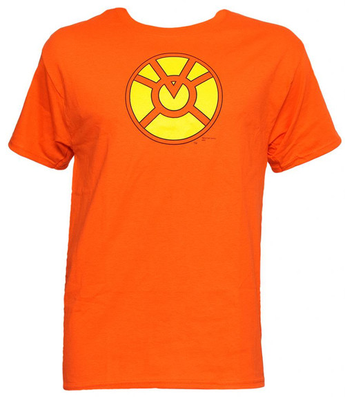 Officially Licensed DC Comics Orange Lantern Symbol T-Shirt