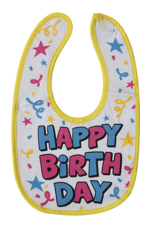 Vinyl Baby Bib Happy Birthday