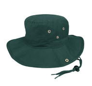 MG Men's Brushed Cotton Twill Aussie Side Snap Chin Cord Hat