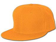 Plain Fitted Flat Bill Hat, (Solid and Neon Colors )
