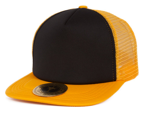 TopHeadwear Adjustable Trucker Caps - Orange/Black