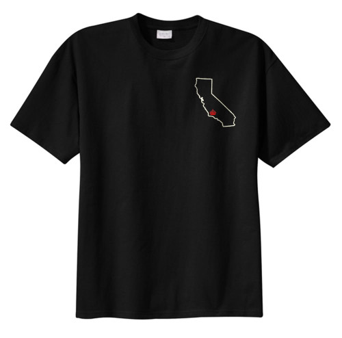 Men's California Pride Los Angeles Silhouette Crown T-Shirt - Black