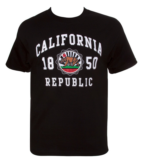Los Angeles 1850 Bear Mens Black Short-Sleeve T-Shirt