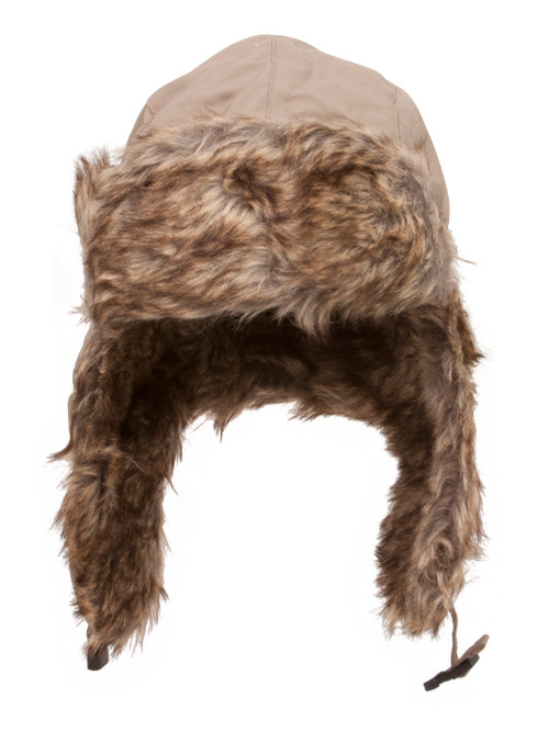 Winter Faux Fur Flight Trooper Aviator Hat Cap - Khaki