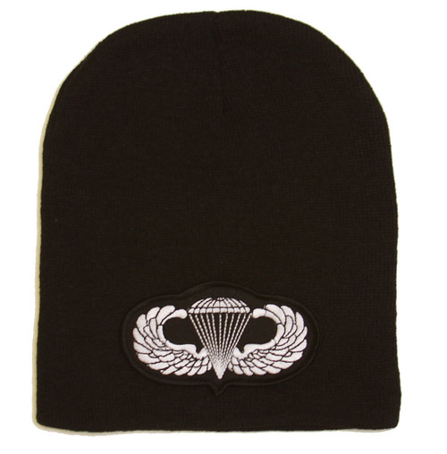 Delux Military 3D Patch Embroidery Black Beanie United States Army