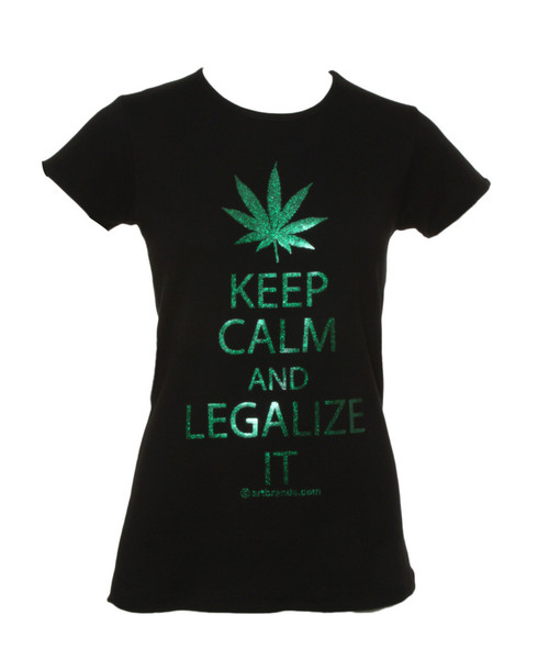Womens Keep Calm and Legalize It Short-Sleeve T-Shirt