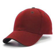 Promotional Wool Feel Cap With Sandwich Visor, Red Black
