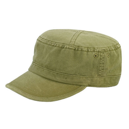 CAMO TWILL WASHED ARMY CAP - Olive