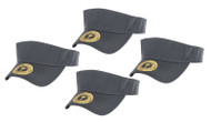 TopHeadwear Summer Adjustable Visor, Charcoal 4 pack