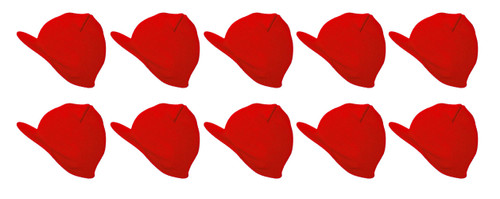 TopHeadwear Cuffless Beanie Visor 10 Piece Pack,  Red