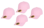 TopHeadwear Structured Adjustable Baseball Hat, Light Pink 4 pack