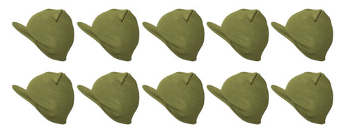 TopHeadwear Cuffless Beanie Visor 10 Piece Pack,  Olive