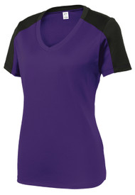 Gravity Threads Womens Sleeve-Blocked Moisture Wicking Shirt