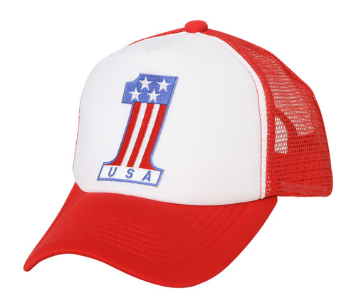 USA Number 1 Trucker Mesh Snapback Hat
