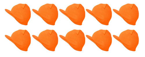 TopHeadwear Cuffless Beanie Visor 10 Piece Pack,  Neon Orange