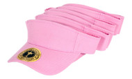 TopHeadwear Summer Adjustable Visor, Light Pink 6 pack