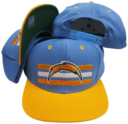 San Diego Chargers Lt Blue/Yellow Billboard Snapback Adjustable Hat / Cap