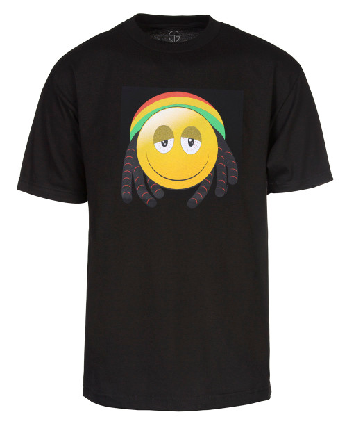 Mens Rasta Weed Emoticon Short-Sleeve T-Shirt