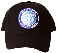 United States Special Forces "De Oppreso Liber" Blue Insignia Style Military Hat - Black