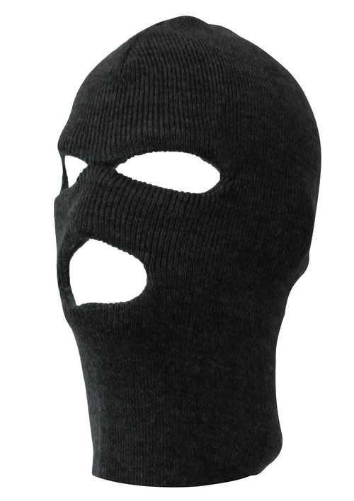 Face Ski Mask 3 Hole , Black S/M