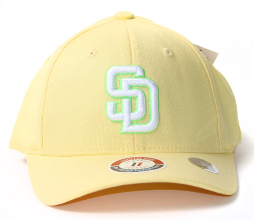 Light Yellow Youth Size Flex Fit Hat - San Diego Padres