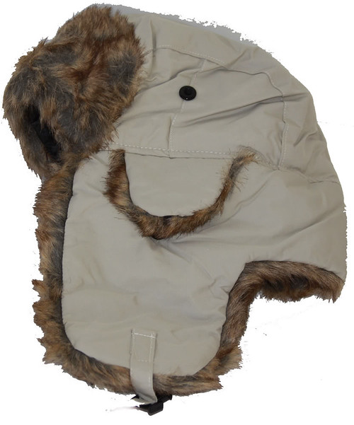 Winter Faux Fur Flight Trooper Aviator Snow Hat - Khaki