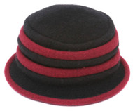 Womens Winter Two-Tone Wool Bucket Hat