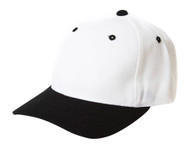 Top Headwear Baseball Cap Hat- White/Black