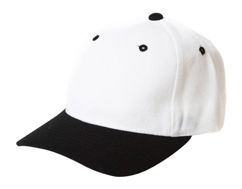 Top Headwear Baseball Cap Hat- White/Black