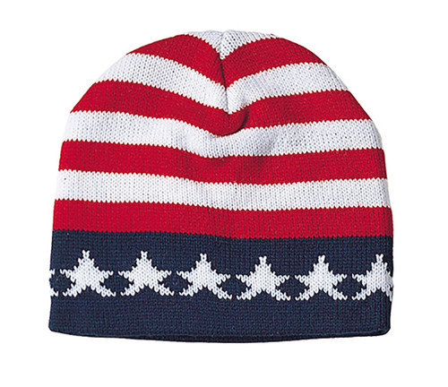 Printed Beanie-USA Flag