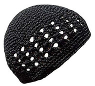 Black Crochet Beanie Skull Cap Beanie Hat