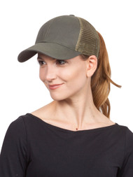 Pony Tail Outlet Mesh Adjustable Hat Cap